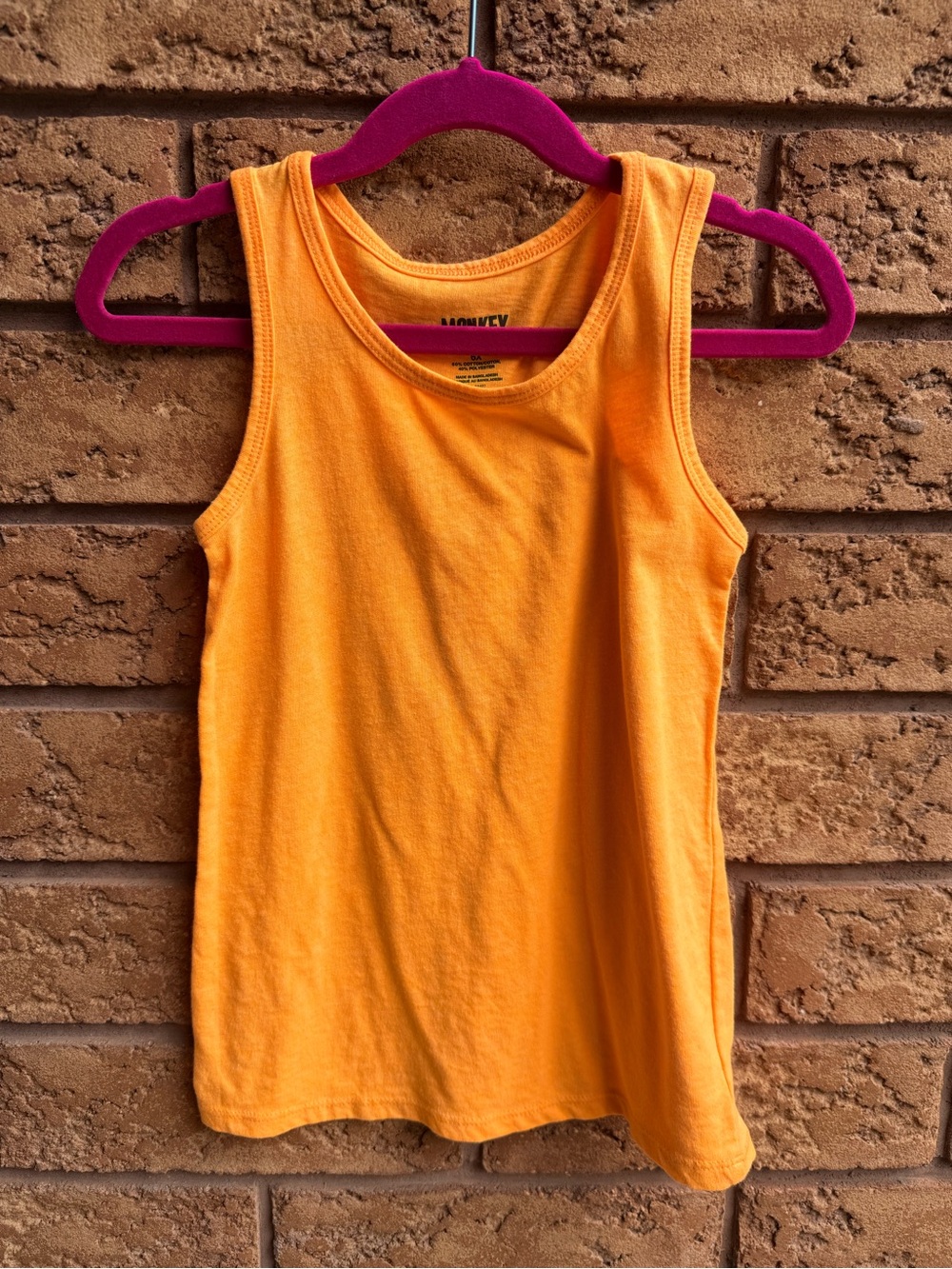 💫10/$25 • Monkey Bars Bright Orange Cotton Blend Scoop-neck Tank
